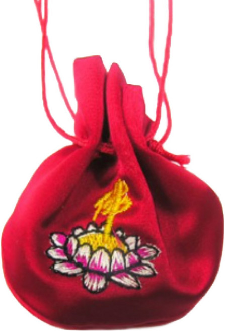 소원부적 복 주머니, 1개, 연꽃빨강
