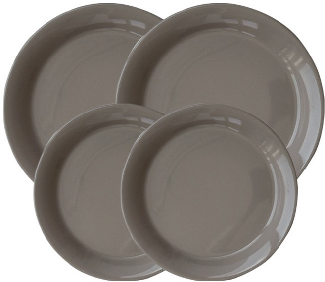 프렐류드 미에뜨 원형 플레이트 2종 세트, 브라운, 2세트, 19cm + 24cm