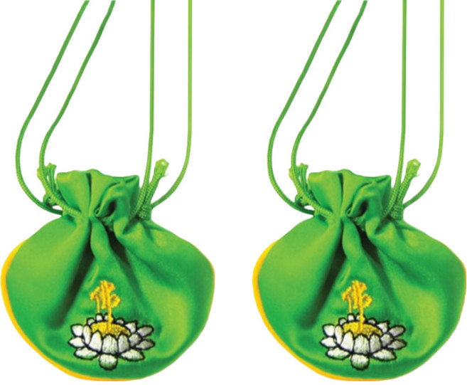 소원부적 복 주머니, 2개, 연꽃연두