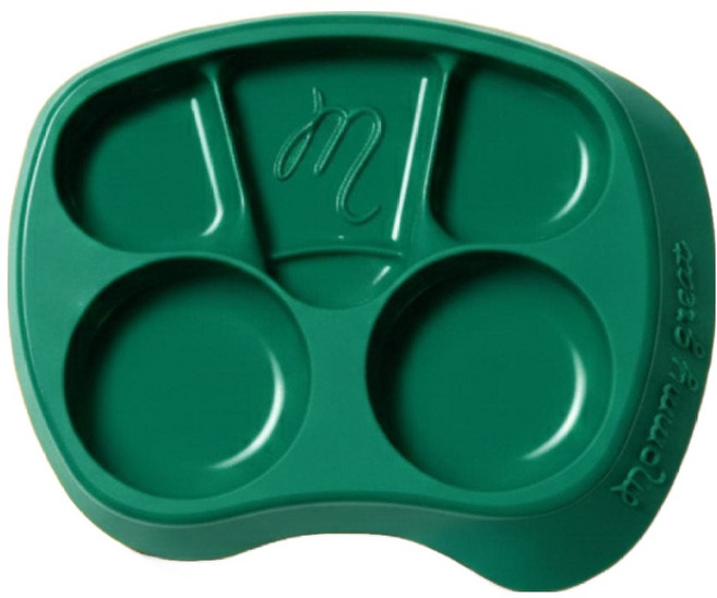 마미그래 유아용 자기주도 이유식 실리콘 식판, Green 마미그래, 1개