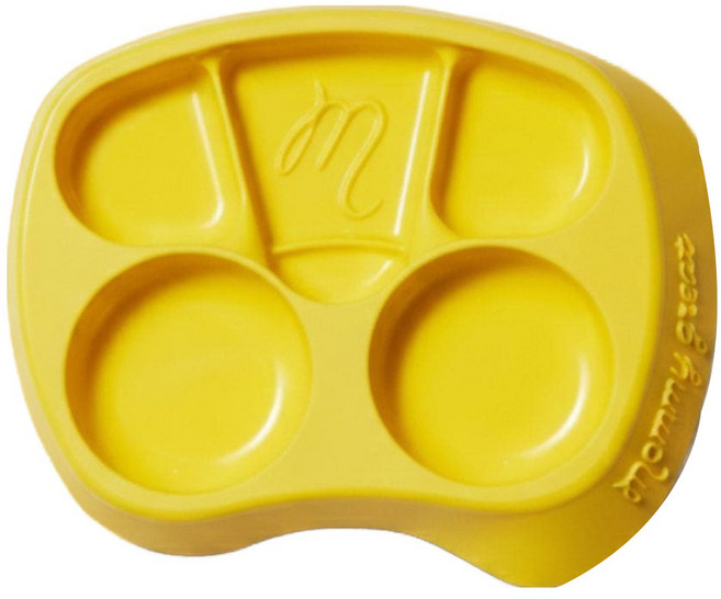 마미그래 유아용 자기주도 이유식 실리콘 식판, Yellow 프렌치프라이, 1개