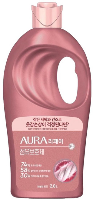 아우라 리페어 섬유보호제 러블리로즈 본품, 1개, 2L