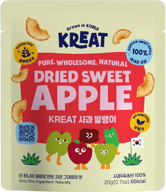 데이웰즈 크릿 사과말랭이, 1개, 20g