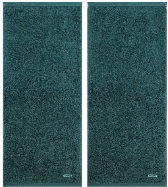 송월타월 컴포트 그라운드 코마 호텔 타월 200g 40수 면사, 2개, 그린