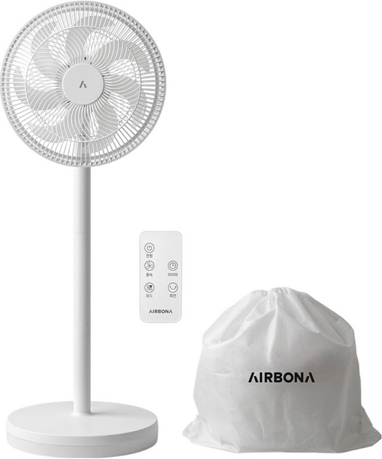 에어보나 리모컨 수납형 스탠드 선풍기, AB-E500FF