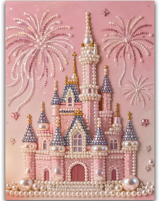 코오미 DIY 명화 진주 보석 십자수 세트 30 x 40 cm 6W0164, 캐슬1, 1세트