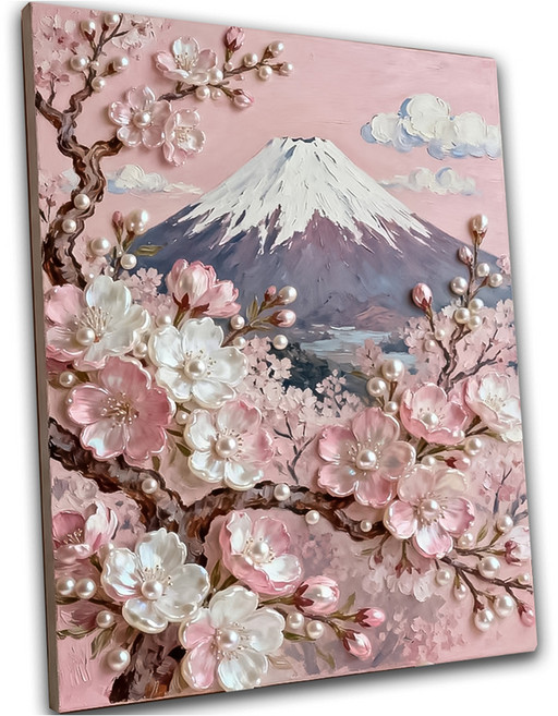 코오미 DIY 명화 진주 보석 십자수 세트 30 x 40 cm 6W0164, 플라워7, 1세트