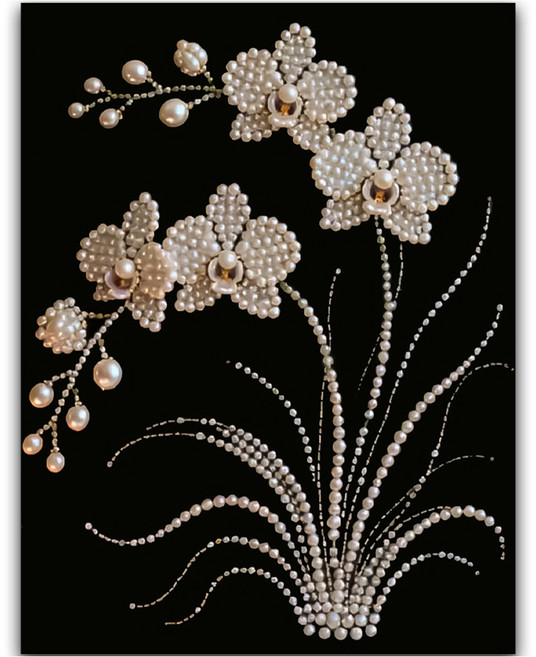 코오미 DIY 명화 진주 보석 십자수 20 x 30 cm 세트 6W0171, 플라워2, 1세트