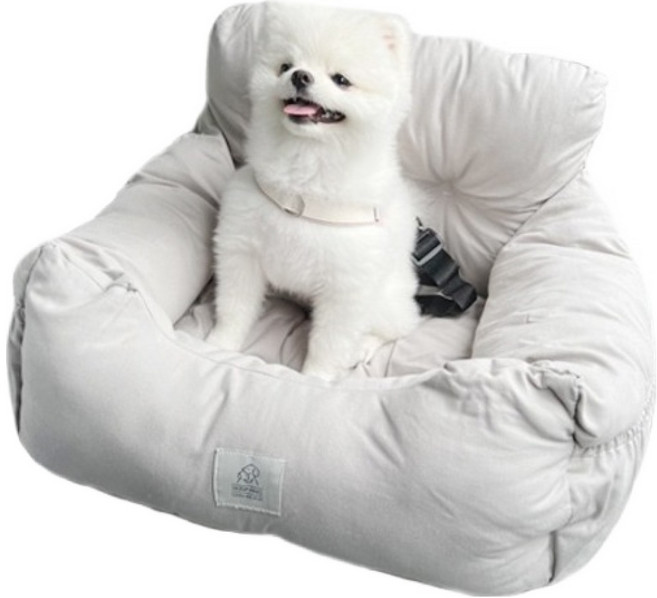 허그팡 강아지 쿠션형 카시트, Gray, 1개