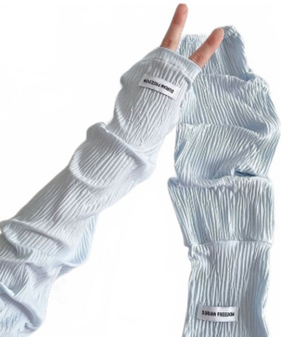 오템 헐렁한 냉감 쿨 팔토시 양손착용 세트, 03 블루, 2세트