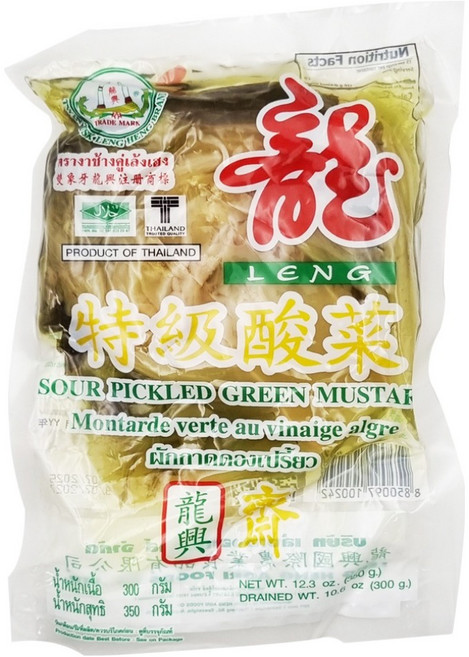 렝헹 용 사워 피클드 그린 머스타드 영흥 갓절임, 350g, 1개