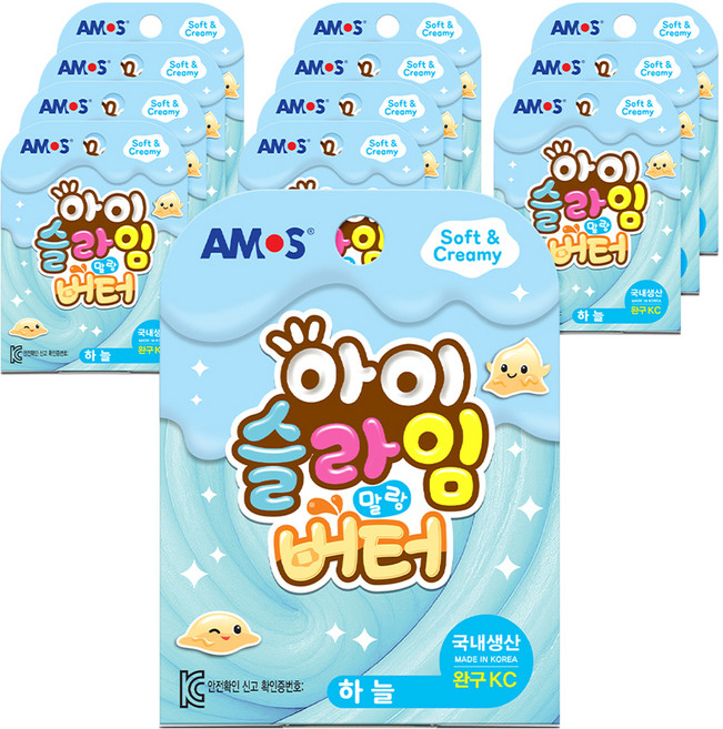 아모스 아이슬라임 말랑버터, 하늘, 60g, 12개