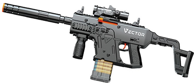 하하컴퍼니 탄피배출 리얼샷 기관단총 VECTOR SMG, 혼합색상, 1개