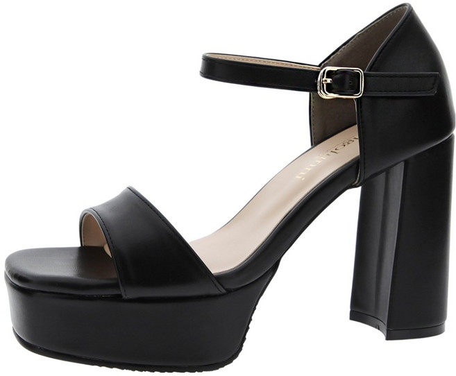 단골언니 여성용 가보시 메리제인 스트랩 하얏트 샌들 힐 10cm