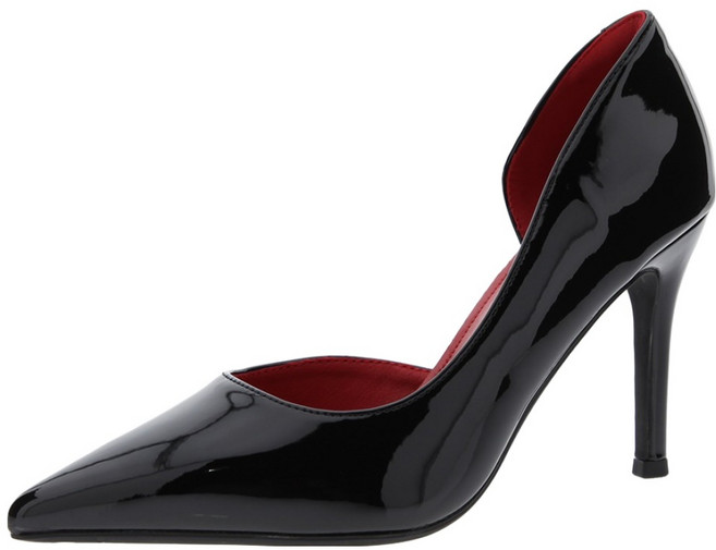 단골언니 여성용 발편한 사이드 오픈 에나멜 파반느 펌프스 9cm