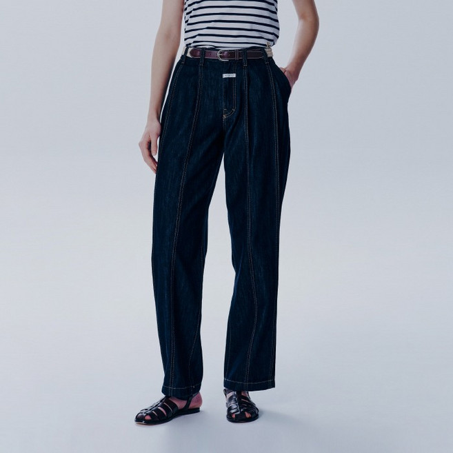 MaritheFrancoisGirbaud 女款 W TUCK 寬版丹寧褲