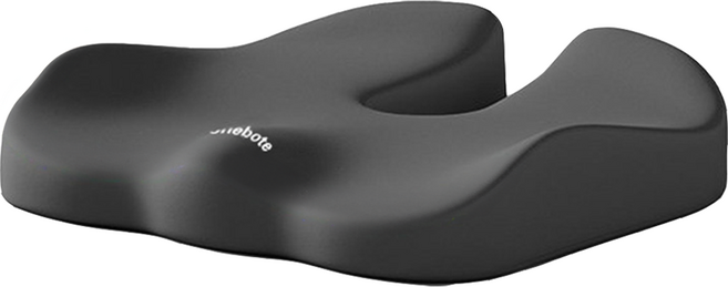 라이크스 메모리폼 기능성 도넛방석, 블랙, 1개