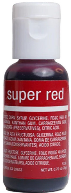 셰프마스터 리쿠아젤 식용색소 슈퍼레드, 20g, 1개
