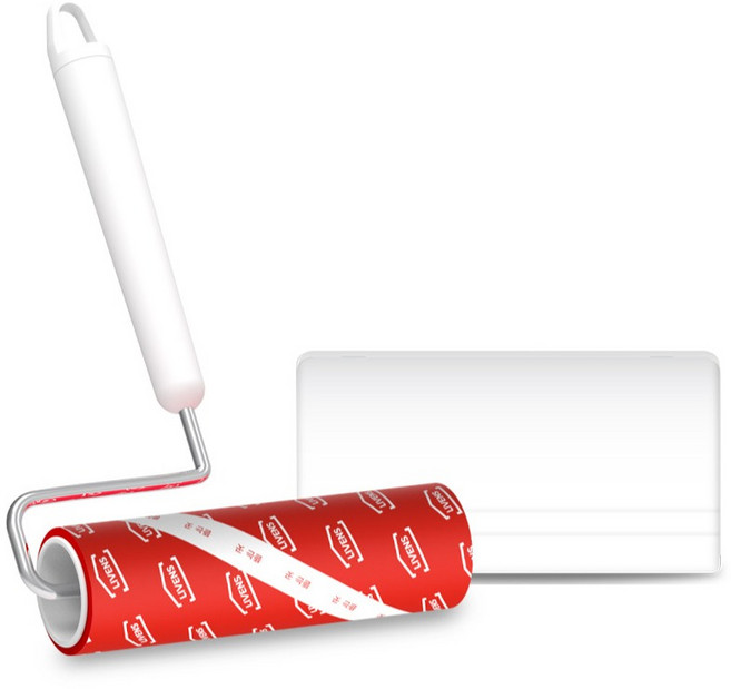 리벤스 반려동물 빨간맛 사선컷팅 돌돌이 테이프크리너 3종세트, 1세트