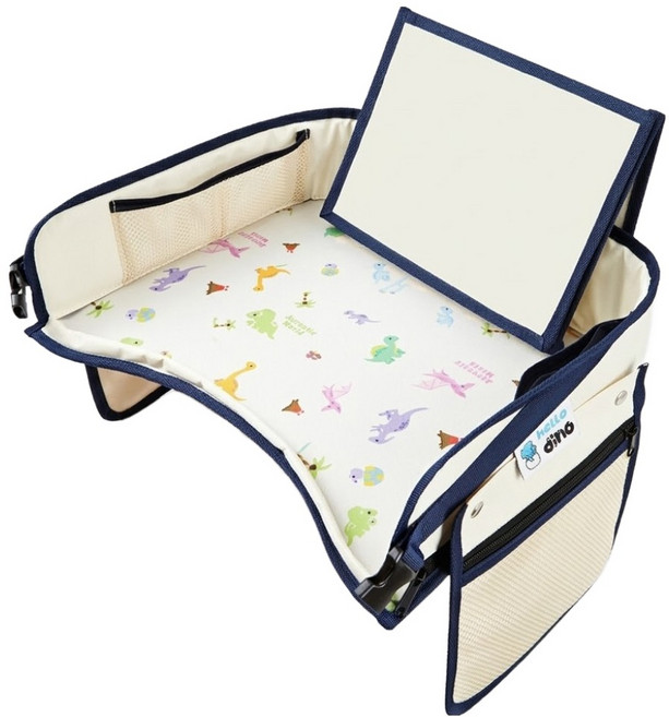 헬로디노 아동용 유모차 카시트 트레이 테이블, 베이지, 1개