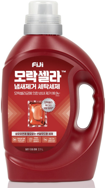 피지 일반드럼겸용 모락셀라 섬유유연제 필요없는 실내건조 냄새제거 세탁세제 샌달우드향 본품, 2.1L, 1개