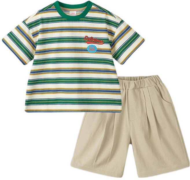 마리앤모리 아동용 딜리셔스 스트라이프 상하의 세트