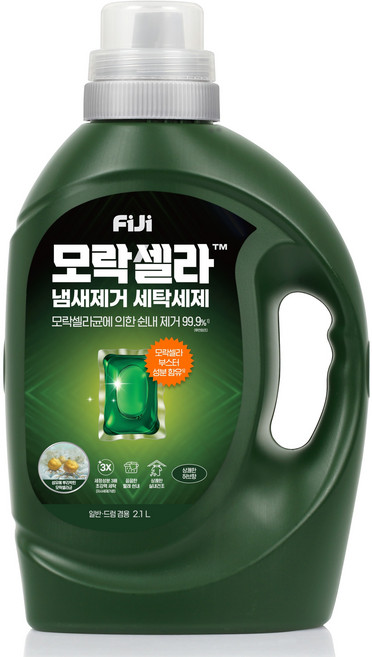 피지 모락셀라 냄새제거 일반드럼 겸용 상쾌한 허브향 세탁세제 본품, 2.1L, 1개