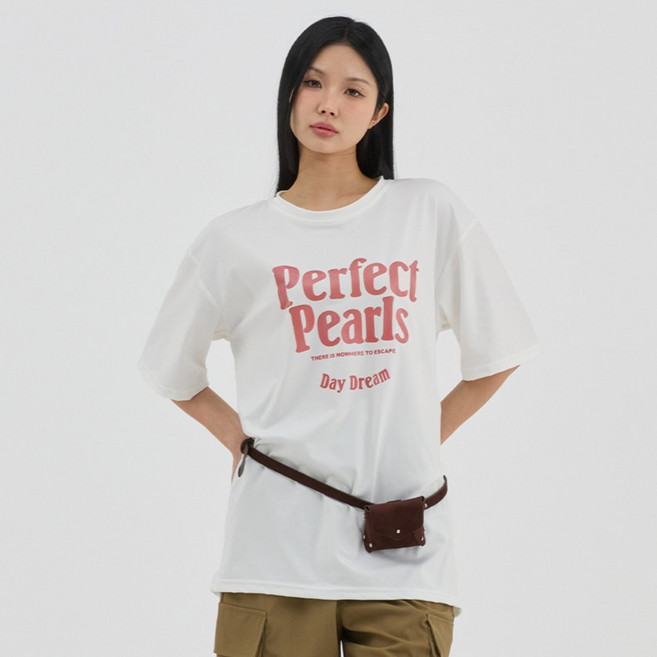 엘쏘 여성용 빈티치 키치 레터링 프린팅 반팔 티셔츠