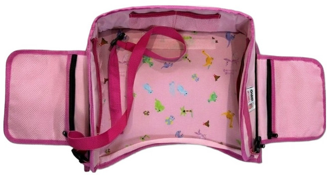 헬로디노 아동용 유모차 카시트 트레이 테이블, 핑크, 1개