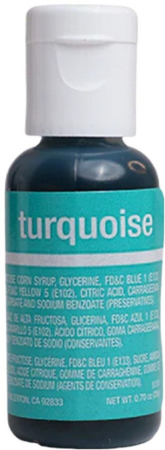 셰프마스터 리쿠아젤 식용색소 터쿼이즈, 1개, 20g
