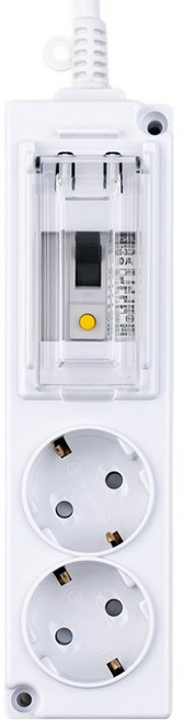 보코 고용량 4000W 누전차단용 멀티탭 2구, 3m, 화이트, 1개