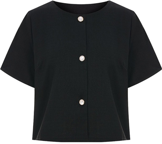 페이지플린 여성용 턱라인 라운드 반팔자켓 P6BJK001C