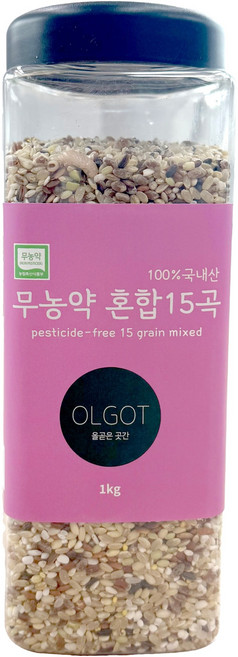 올곧은곳간 무농약 혼합15곡, 1kg, 1개