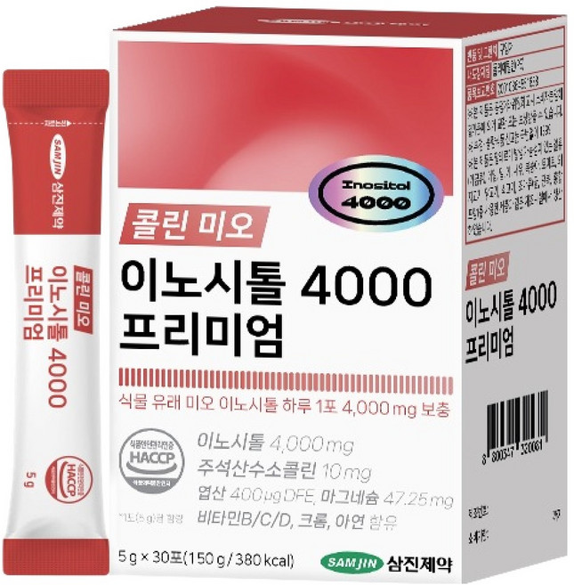 삼진제약 콜린 미오 이노시톨 4000 프리미엄 30p, 1개, 150g