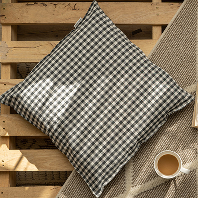 데코뷰 멜란체크 방석 커버, 차콜