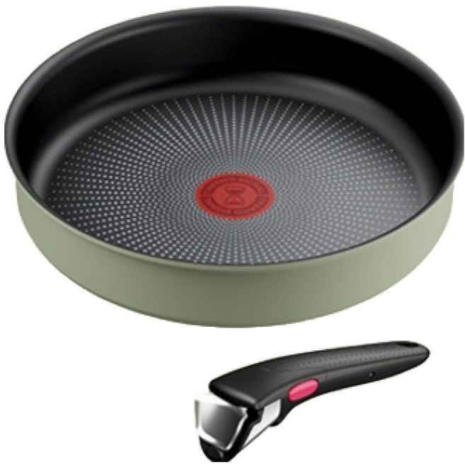 테팔 인덕션 매직핸즈 2X 크렘 드 프라이팬 피스타치오 FP24 + 손잡이 세트, 1세트, 24cm