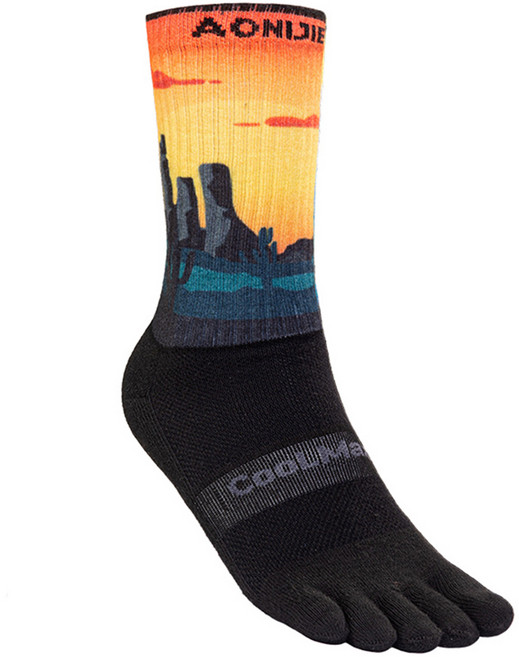 오니지 아웃도어 스포츠 발가락 양말, 오렌지(사막)