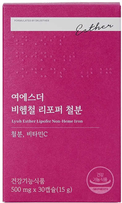 에스더포뮬러 여에스더 비헴철 리포퍼 철분 15g, 1개, 30정