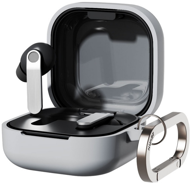 누아트 스무디 실리콘 케이스, 갤럭시버즈4 / 버즈4프로, 그레이, 1개