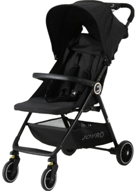 조이로 JR2 휴대용 초경량 기내반입 여행용 접이식 유모차, 블랙