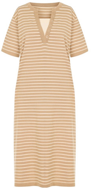 샐리 스트라이프 브이넥 니트 원피스 I6A-COP018