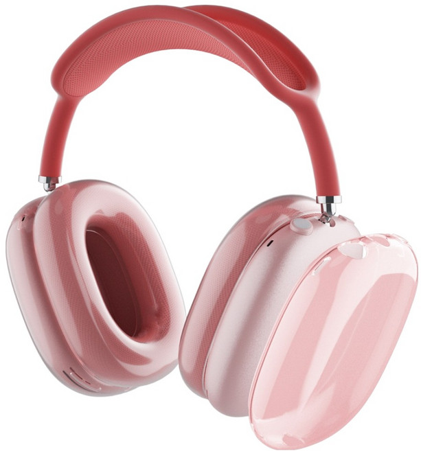 다퍼남 에어팟 맥스 / 맥스2 호환 크리스탈 TPU 케이스, 핫핑크, 1개