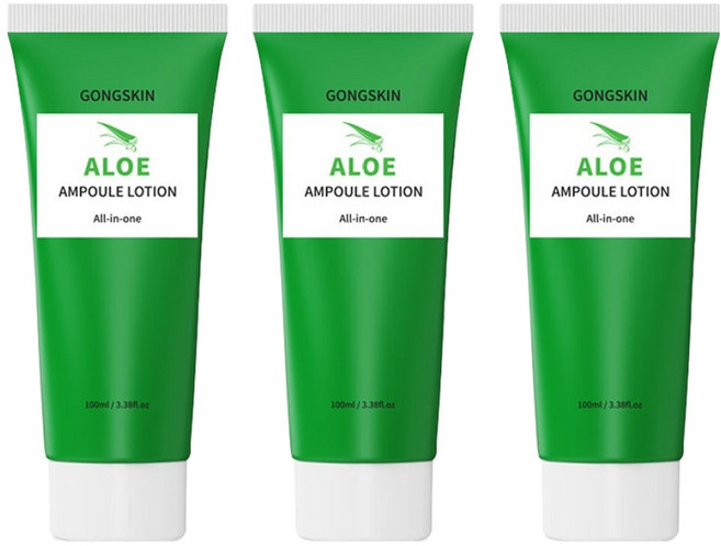 공스킨 알로에 앰플 올인원 로션, 100ml, 3개