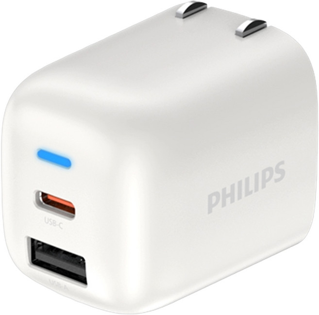 PHILIPS 飛利浦 30W 1C1A PD旅充充電器 DLP4338CW, 白色, 1個