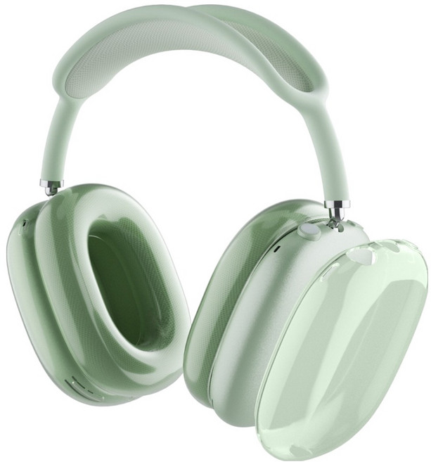 다퍼남 에어팟 맥스 / 맥스2 호환 크리스탈 TPU 케이스, 라이트그린, 1개