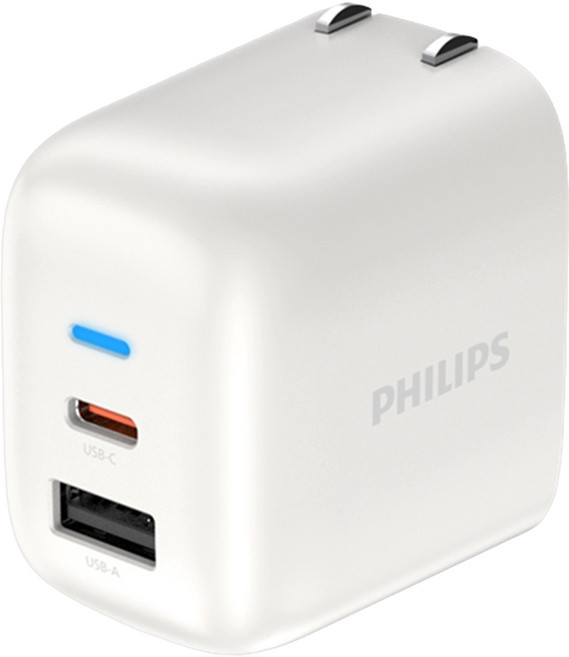 PHILIPS 飛利浦 45W 1C1A PD旅充充電器 DLP4521CW, 白色, 1個