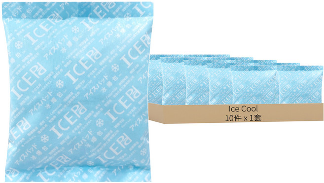 Ice Cool 急凍酷涼保冰袋10件組 款式隨機 13.5 x 11cm, 1套