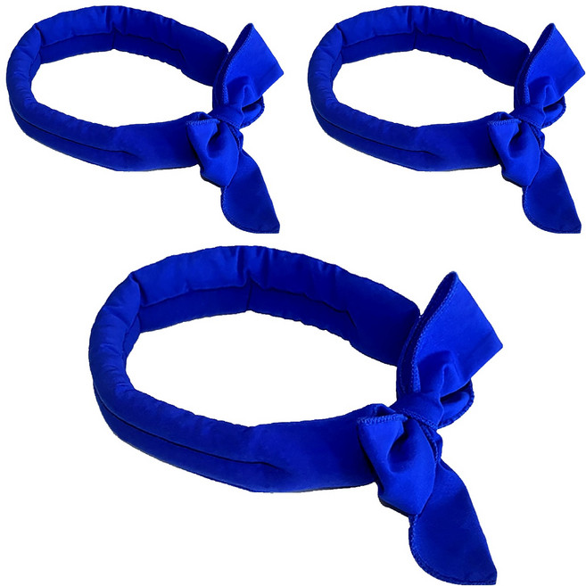 ROI라이프 스카프형 패션 아이스 목도리 넥쿨러, 사파이어블루, 3개