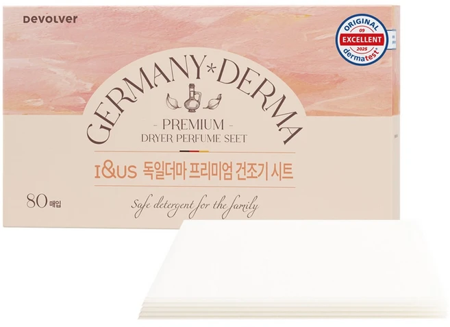 아이앤어스 독일더마 프리미엄 건조기시트, 1개, 80개입 - 쿠팡