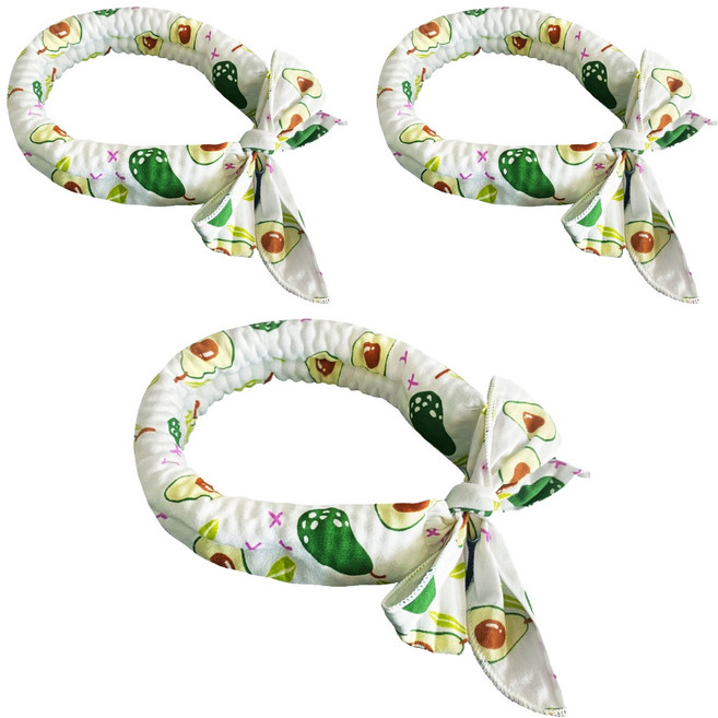 ROI라이프 스카프형 패션 아이스 목도리 넥쿨러, 아보카도, 3개